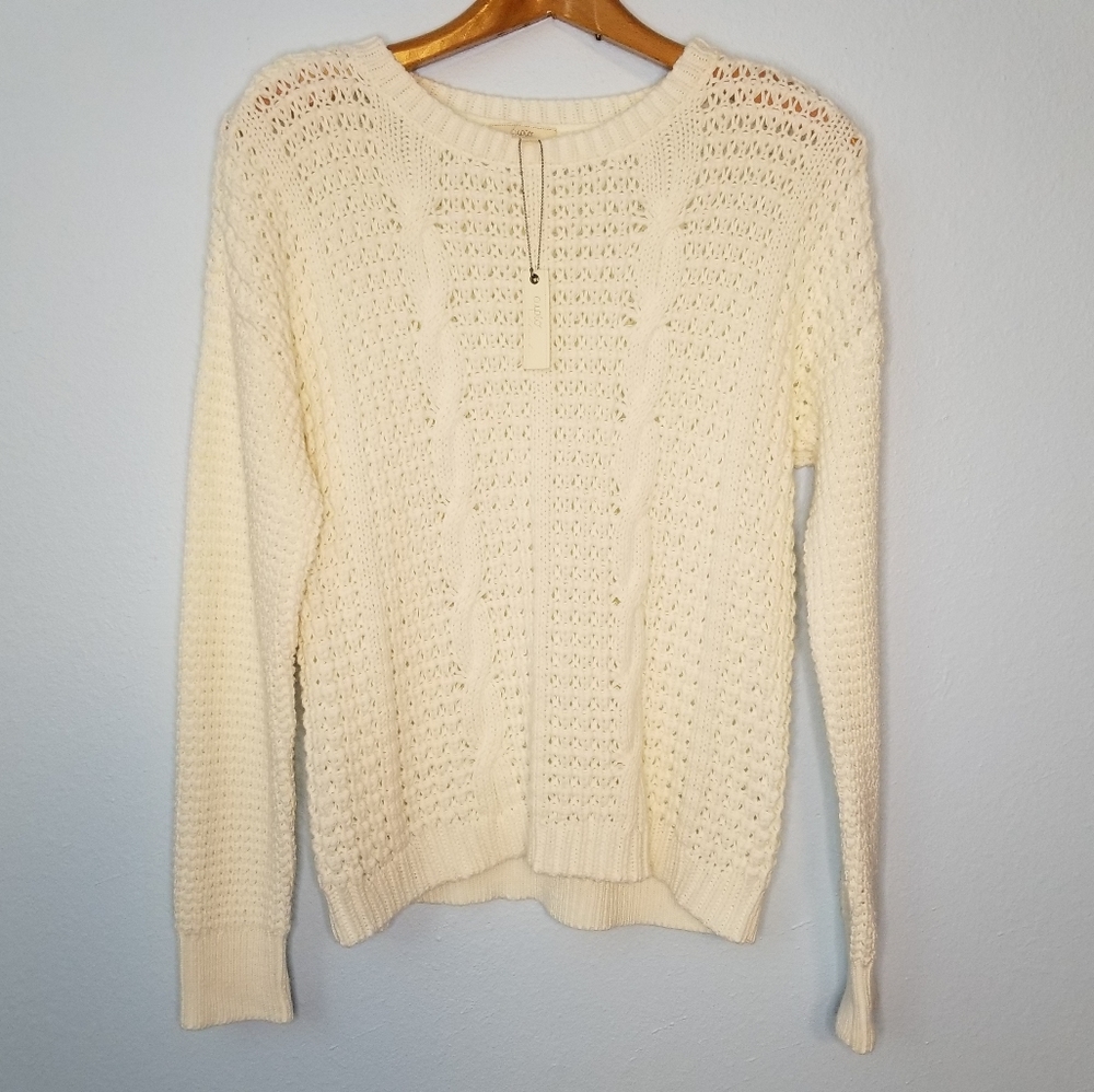 NWT Cupio cream knit sweater
